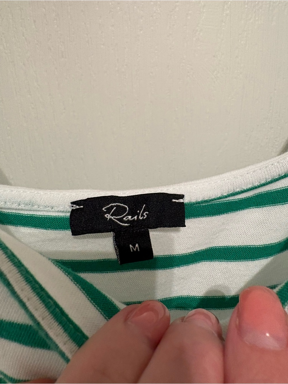 Women’s Rails green and white striped midi tank dress w/tie size M - Picture 6 of 7